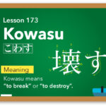 Kowasu(こわす) -to break / Japanese Word