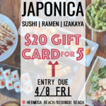 Enter NOW at GIVEAWAY | JAPONICA Gift Certificate