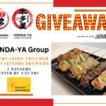 Enter NOW for GIVEAWAY | HONDA-YA Group Reservation Voucher & Yakitori