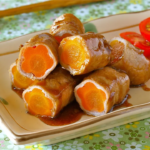 OCHIKERON Recipe:Flower Pork Teriyaki Rolls