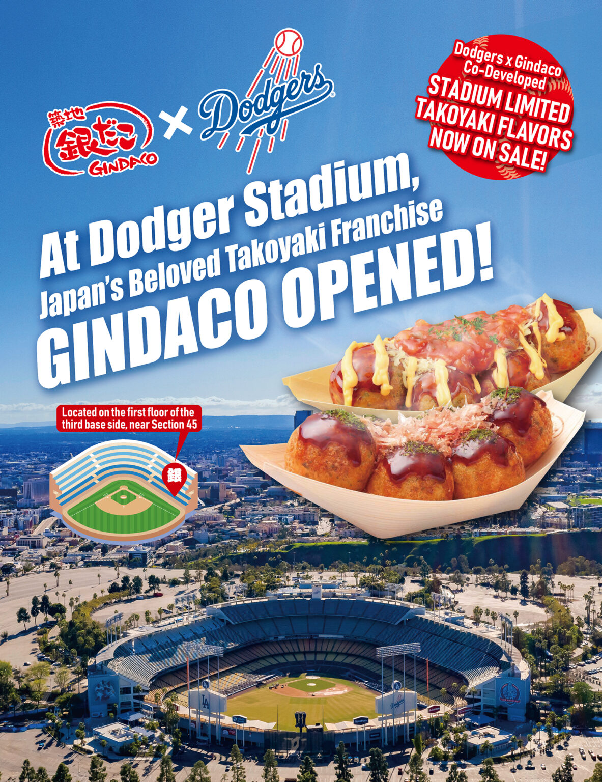 Ohtani’s Favourite Japanese Food Takoyaki Stand, GindacoOpens at Dodger ...