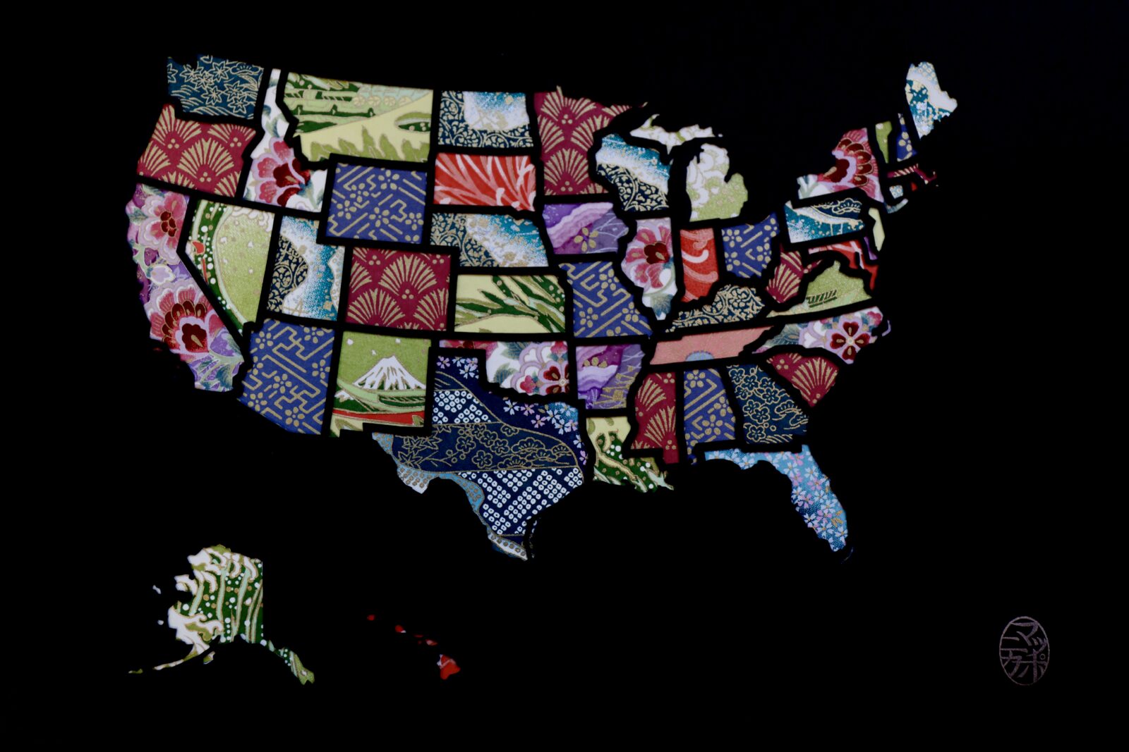 Mapponica art maps made from traditional Japanese paper