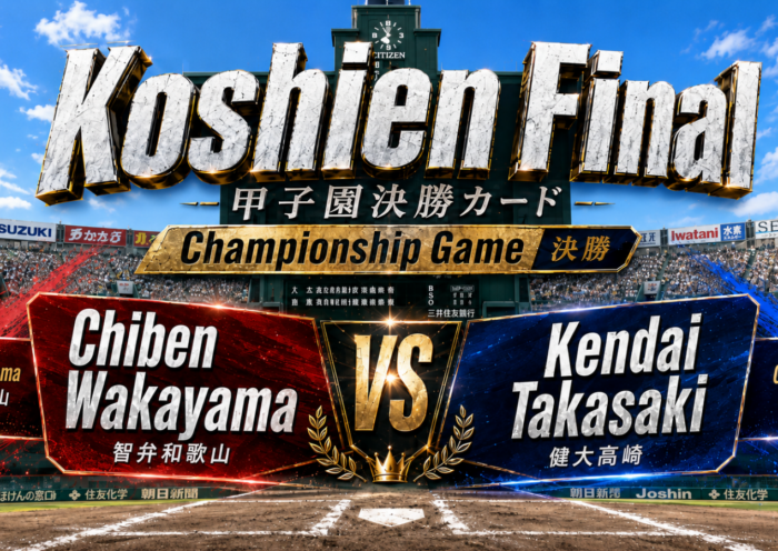 Koshien final 2026 Chiben Wakayama Kendai Takasaki