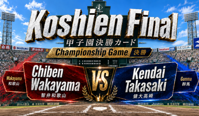 Koshien final 2026 Chiben Wakayama Kendai Takasaki